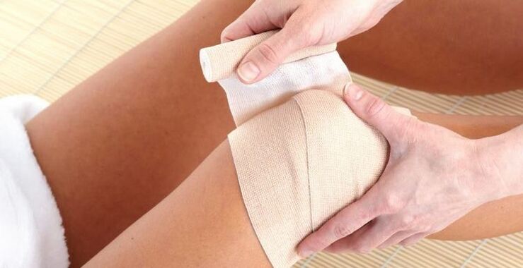 Compression of knees to treat arthritis and joint disease