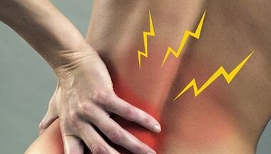Pain of lumbar chondrosis